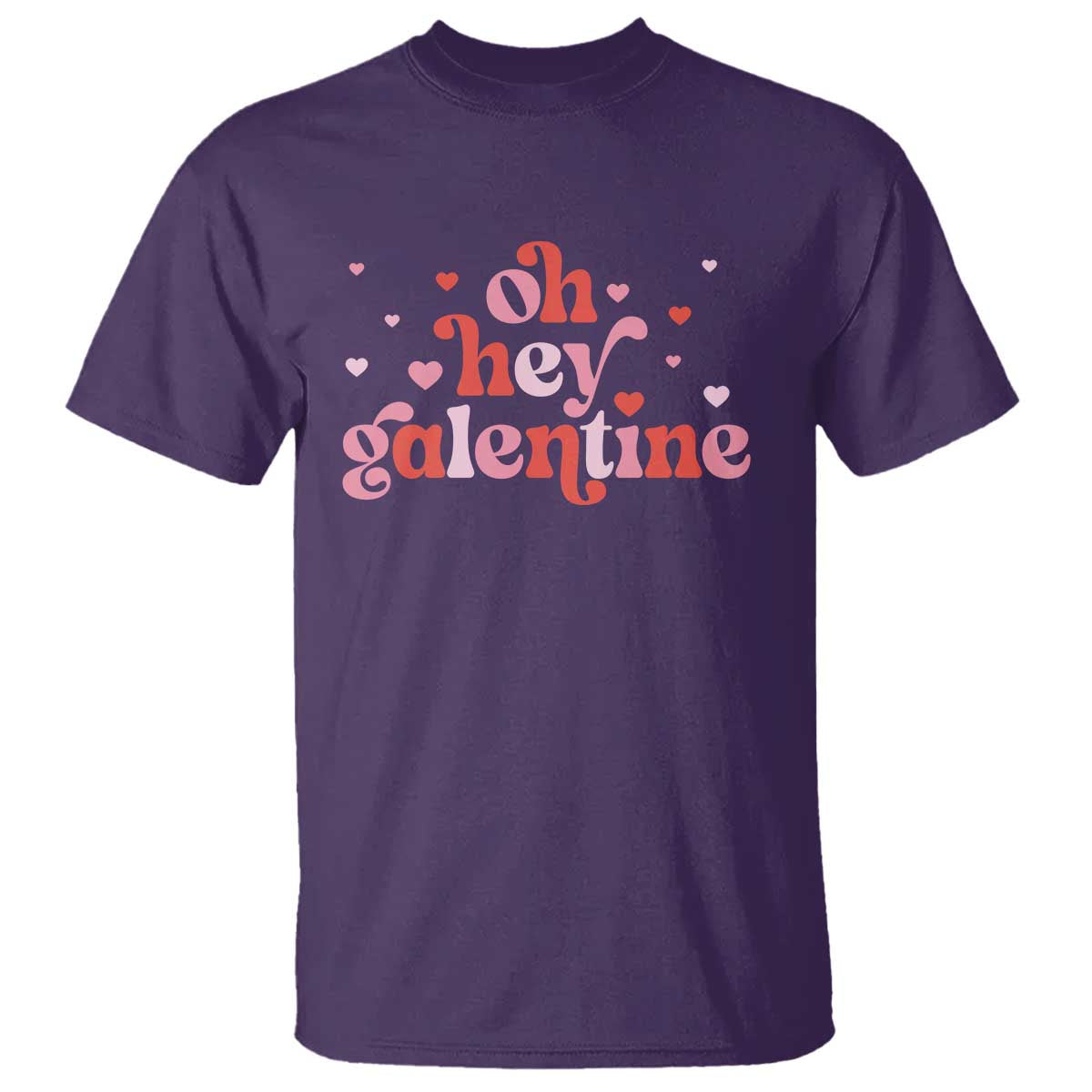 Funny Galentine's Day T Shirt Oh Hey Galentine Retro Heart TS11 Purple Print Your Wear