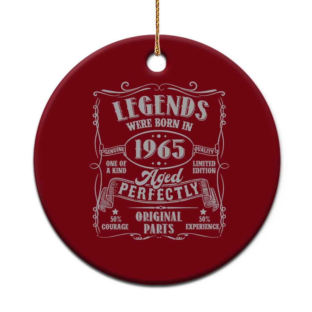 Funny Birthday Legends Were Born In 1965 Ceramic Ornament Vintage BDay Father's Day TS11 1pc Red Print Your Wear