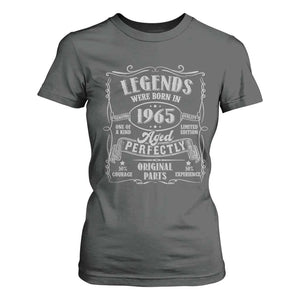 Funny Birthday Legends Were Born In 1965 T Shirt For Women Vintage BDay Father's Day TS11 Dark Heather Print Your Wear