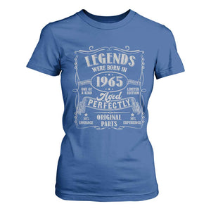 Funny Birthday Legends Were Born In 1965 T Shirt For Women Vintage BDay Father's Day TS11 Royal Blue Print Your Wear