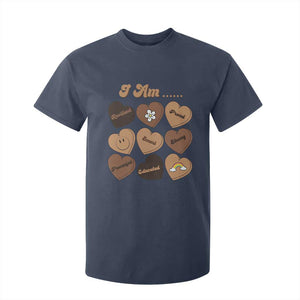 African American Proud Black History Month T Shirt For Kid Melanin Hearts TS11 Navy Print Your Wear