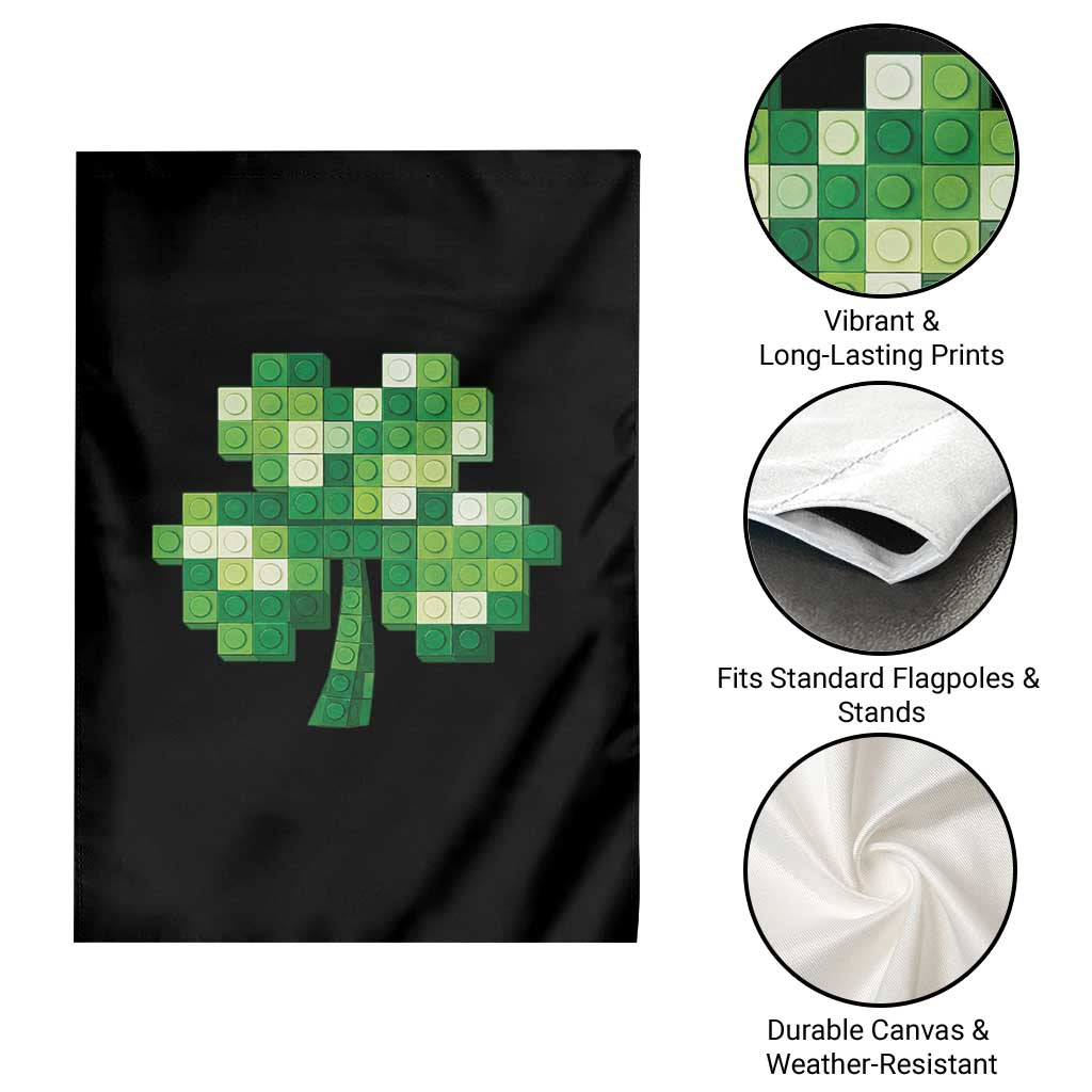 Funny St Patricks Day Shamrock Building Blocks Bricks Garden Flag TS11 Print Your Wear