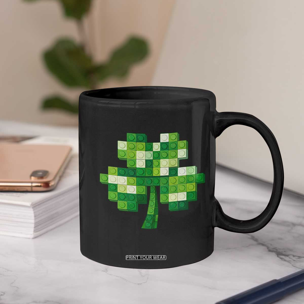 Funny St Patricks Day Shamrock Building Blocks Bricks Coffee Mug TS11 Print Your Wear