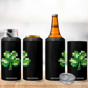 Funny St Patricks Day Shamrock Building Blocks Bricks 4 in 1 Can Cooler Tumbler TS11 Print Your Wear
