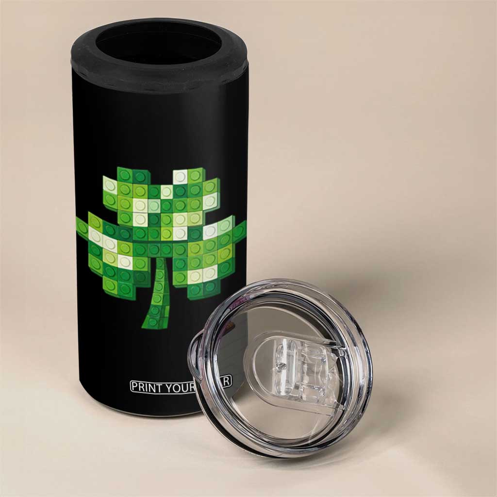 Funny St Patricks Day Shamrock Building Blocks Bricks 4 in 1 Can Cooler Tumbler TS11 Print Your Wear