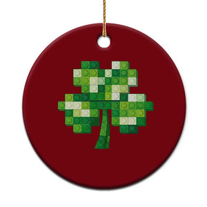 Funny St Patricks Day Shamrock Building Blocks Bricks Ceramic Ornament TS11 1pc Red Print Your Wear