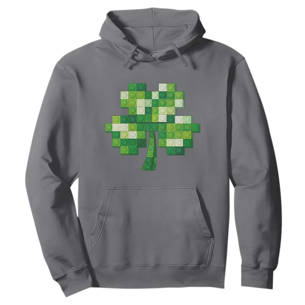 Funny St Patricks Day Shamrock Building Blocks Bricks Hoodie TS11 Charcoal Print Your Wear