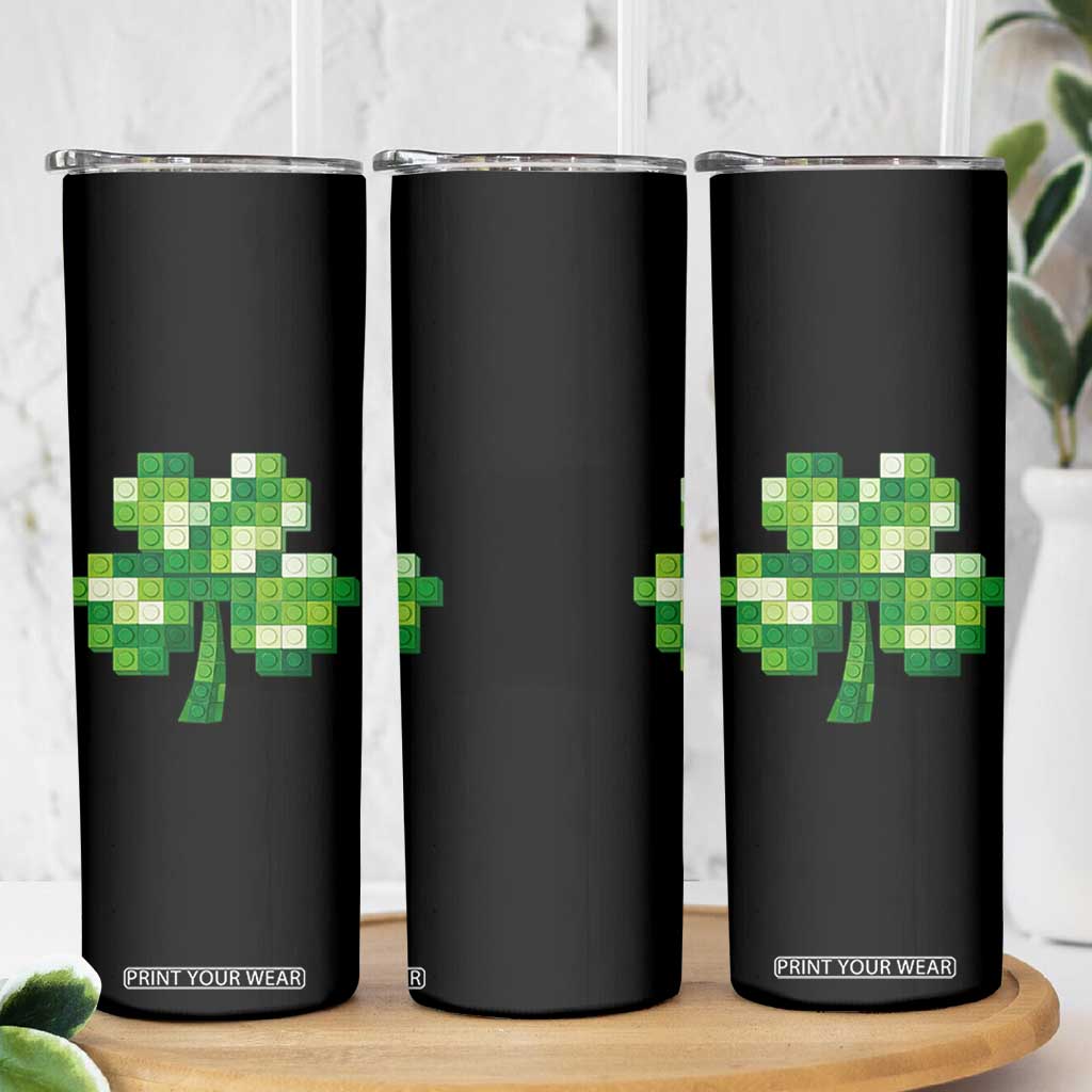 Funny St Patricks Day Shamrock Building Blocks Bricks Skinny Tumbler TS11 Print Your Wear