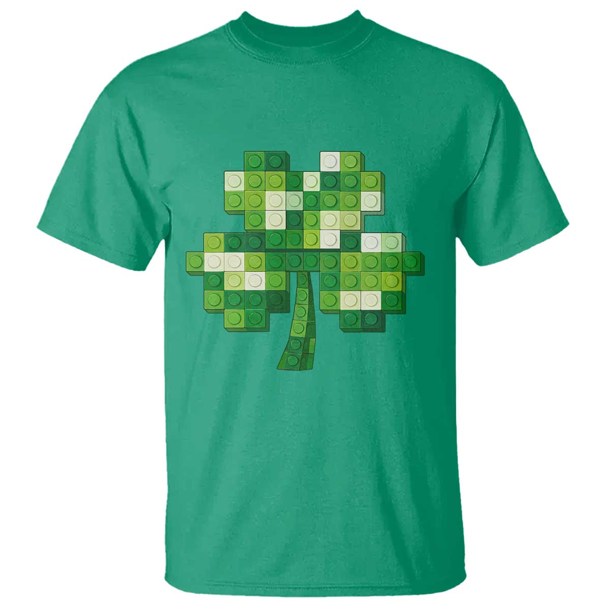 Funny St Patricks Day Shamrock Building Blocks Bricks T Shirt TS11 Irish Green Print Your Wear