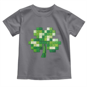 Funny St Patricks Day Shamrock Building Blocks Bricks Toddler T Shirt TS11 Charcoal Print Your Wear