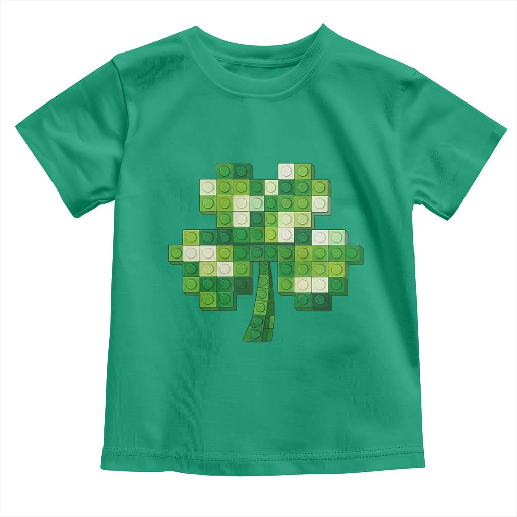 Funny St Patricks Day Shamrock Building Blocks Bricks Toddler T Shirt TS11 Irish Green Print Your Wear