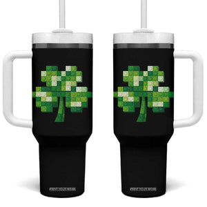 Funny St Patricks Day Shamrock Building Blocks Bricks Tumbler With Handle TS11 One Size: 40 oz Black Print Your Wear
