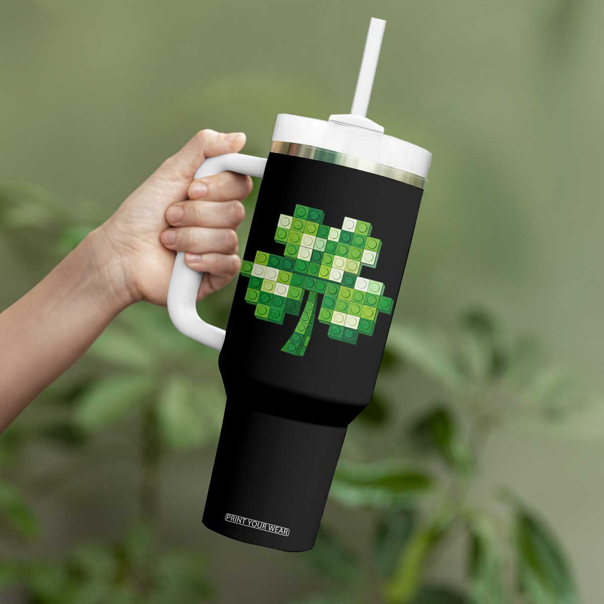 Funny St Patricks Day Shamrock Building Blocks Bricks Tumbler With Handle TS11 Print Your Wear