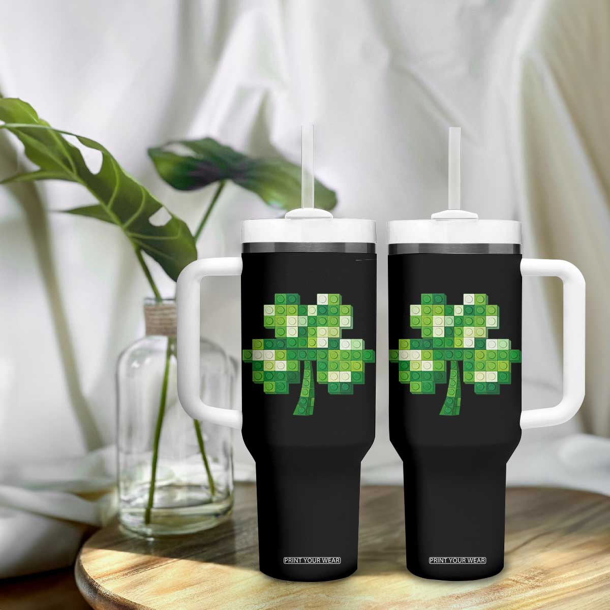 Funny St Patricks Day Shamrock Building Blocks Bricks Tumbler With Handle TS11 Print Your Wear