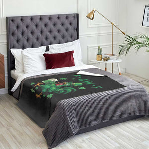 Funny F Caw F Chicken St Patricks Day Throw Blanket Irish Beer Drinking Shamrock Print TS11 Print Your Wear
