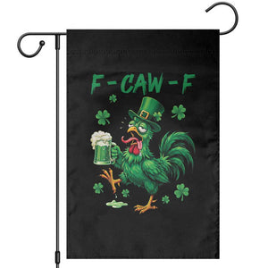 Funny F Caw F Chicken St Patricks Day Garden Flag Irish Beer Drinking Shamrock Print TS11 Black Print Your Wear