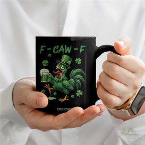 Funny F Caw F Chicken St Patricks Day Coffee Mug Irish Beer Drinking Shamrock Print TS11 Print Your Wear