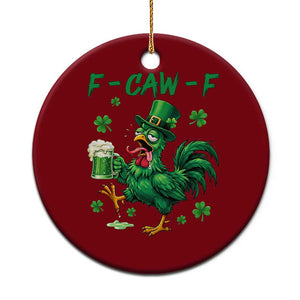 Funny F Caw F Chicken St Patricks Day Ceramic Ornament Irish Beer Drinking Shamrock Print TS11 1pc Red Print Your Wear