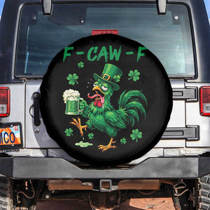 Funny F Caw F Chicken St Patricks Day Spare Tire Cover Irish Beer Drinking Shamrock Print TS11 No hole Black Print Your Wear