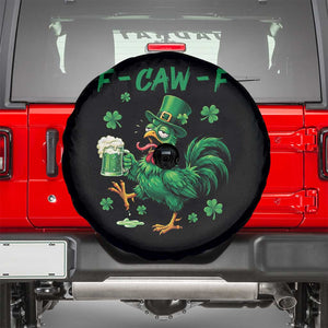 Funny F Caw F Chicken St Patricks Day Spare Tire Cover Irish Beer Drinking Shamrock Print TS11 Black Print Your Wear
