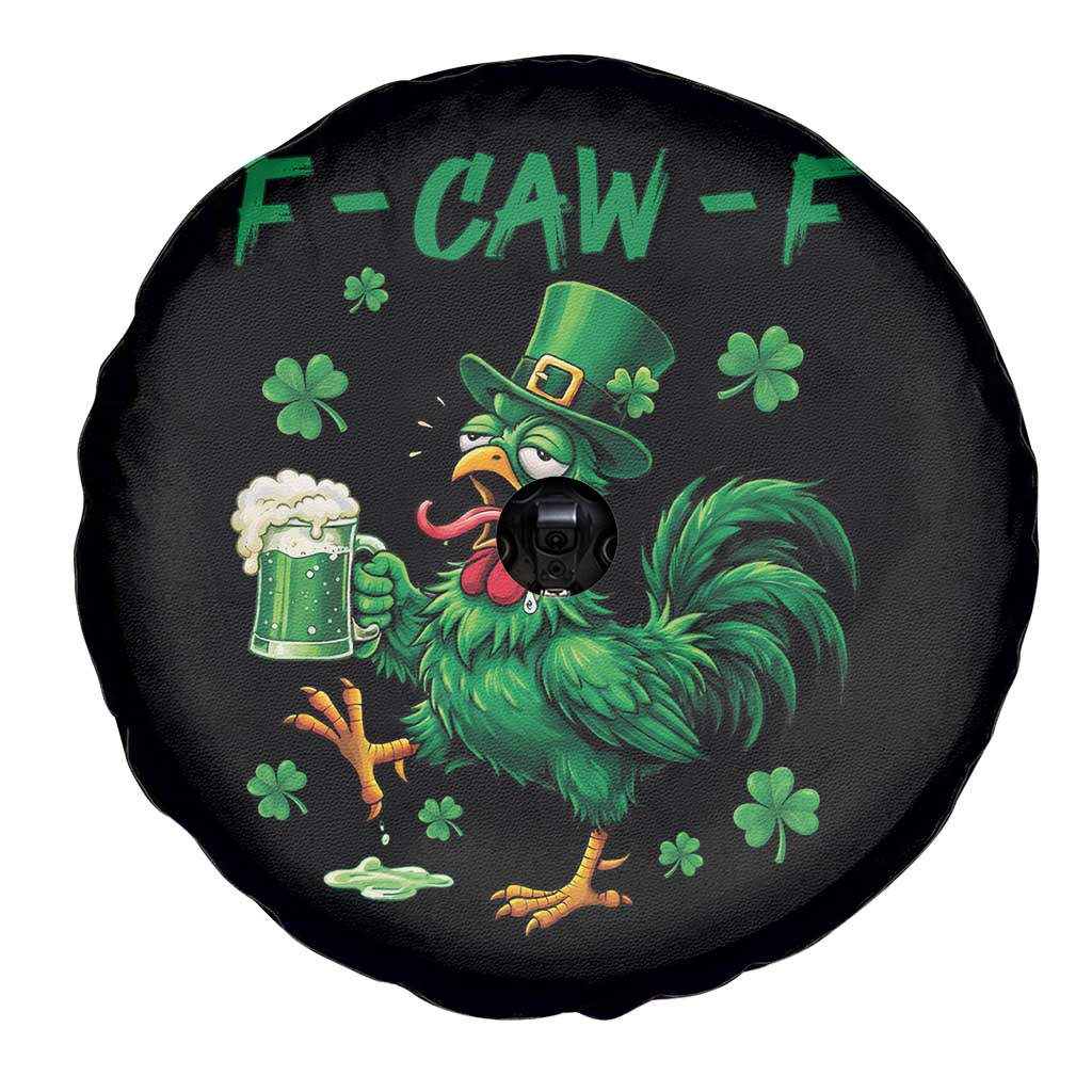 Funny F Caw F Chicken St Patricks Day Spare Tire Cover Irish Beer Drinking Shamrock Print TS11 Print Your Wear