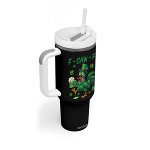Funny F Caw F Chicken St Patricks Day Tumbler With Handle Irish Beer Drinking Shamrock Print TS11 Print Your Wear