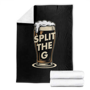 Funny Irish Beer Slit The G Throw Blanket Stout Beer Drinking Lover TS11 Black Print Your Wear