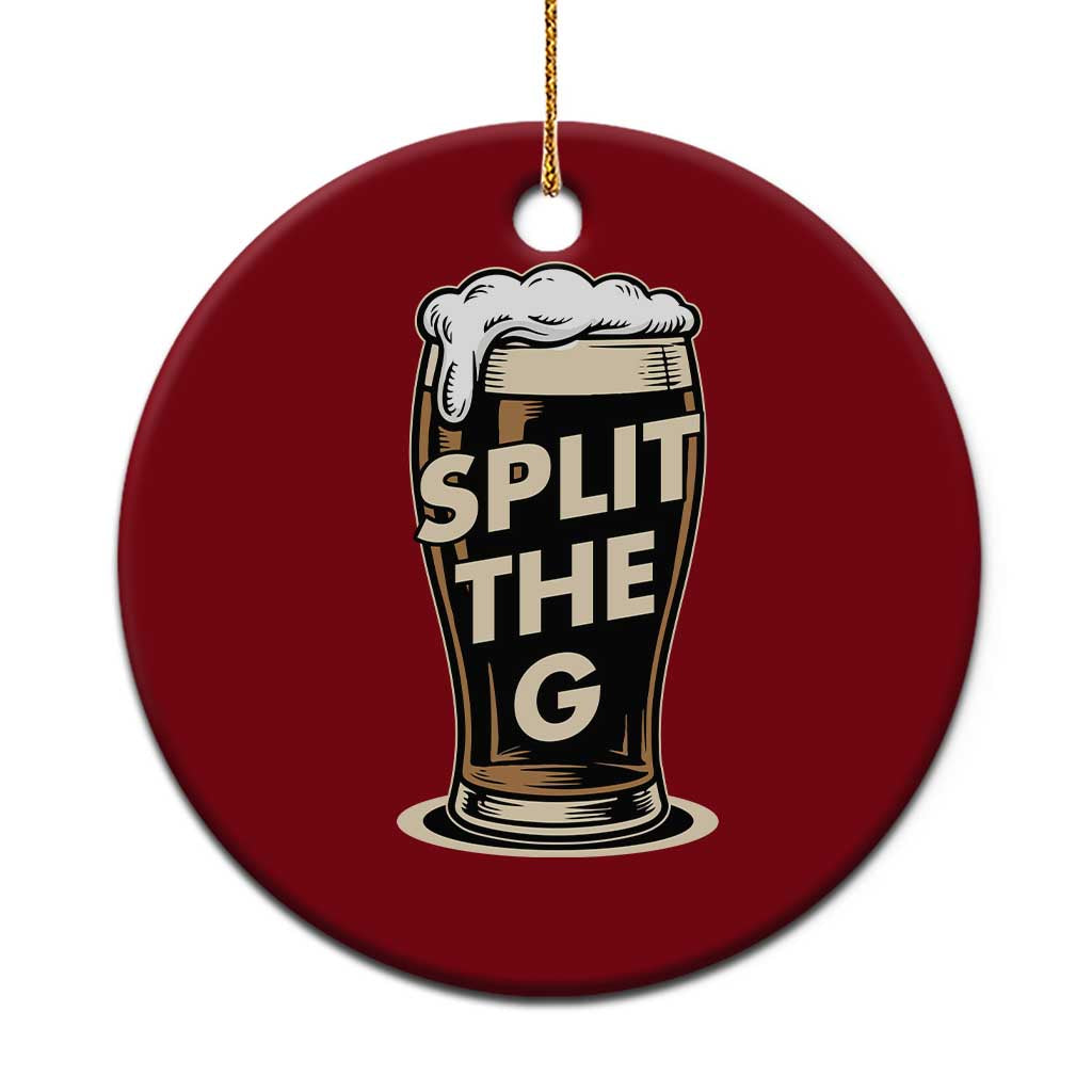 Funny Irish Beer Slit The G Ceramic Ornament Stout Beer Drinking Lover TS11 1pc Red Print Your Wear