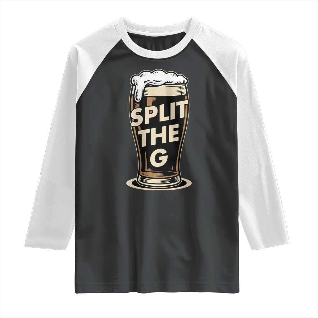 Funny Irish Beer Slit The G Raglan Shirt Stout Beer Drinking Lover TS11 Black White Print Your Wear