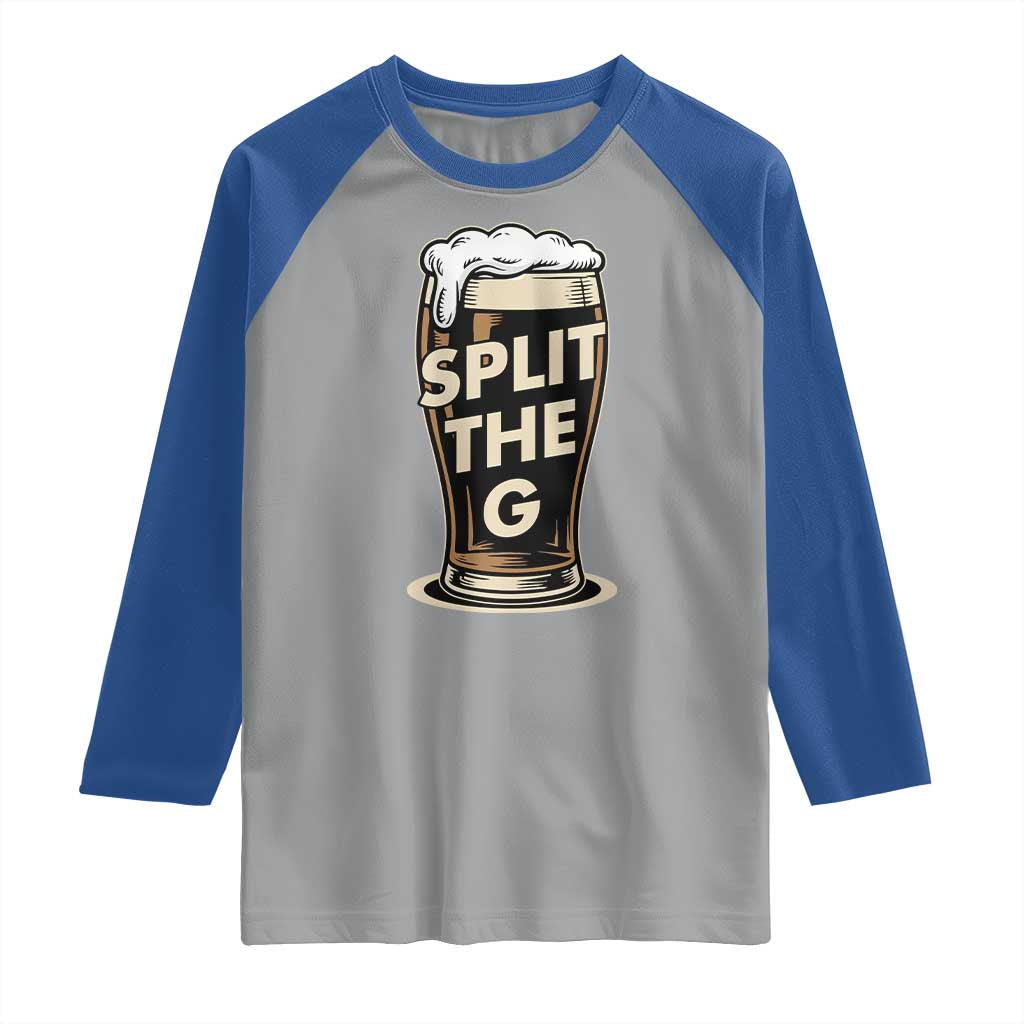 Funny Irish Beer Slit The G Raglan Shirt Stout Beer Drinking Lover TS11 Sport Gray Royal Print Your Wear
