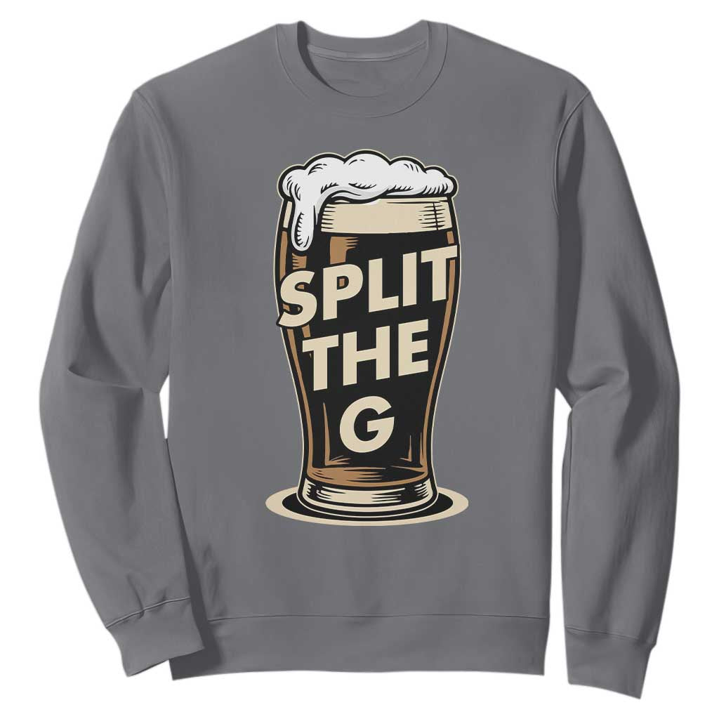 Funny Irish Beer Slit The G Sweatshirt Stout Beer Drinking Lover TS11 Charcoal Print Your Wear