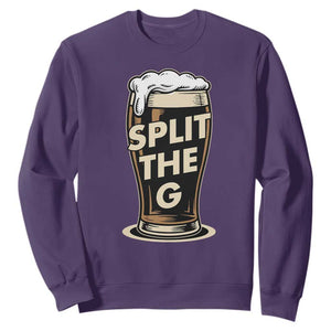 Funny Irish Beer Slit The G Sweatshirt Stout Beer Drinking Lover TS11 Purple Print Your Wear