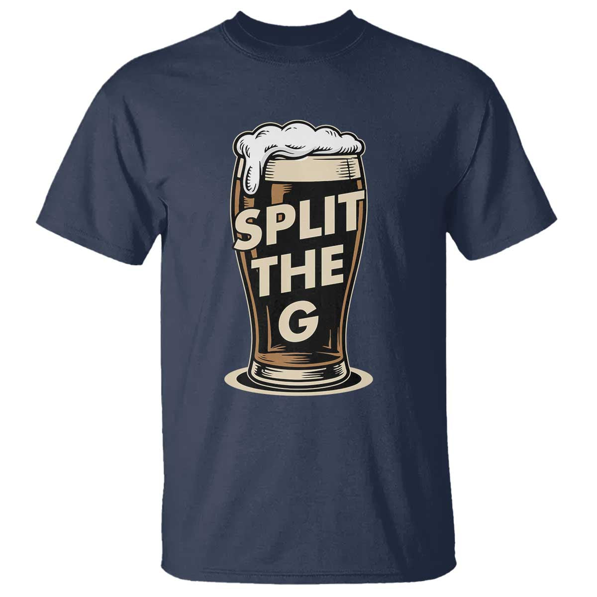 Funny Irish Beer Slit The G T Shirt Stout Beer Drinking Lover TS11 Navy Print Your Wear