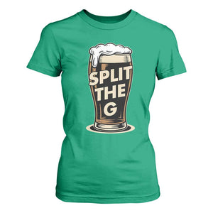 Funny Irish Beer Slit The G T Shirt For Women Stout Beer Drinking Lover TS11 Irish Green Print Your Wear
