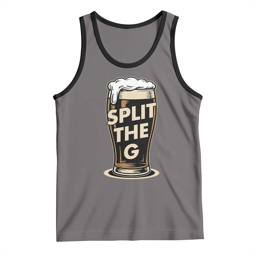 Funny Irish Beer Slit The G Tank Top Stout Beer Drinking Lover TS11 Deep Heather Black Print Your Wear