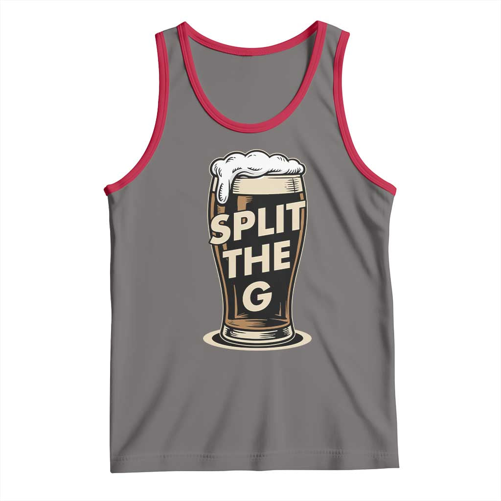 Funny Irish Beer Slit The G Tank Top Stout Beer Drinking Lover TS11 Deep Heather Red Print Your Wear