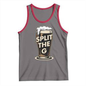Funny Irish Beer Slit The G Tank Top Stout Beer Drinking Lover TS11 Deep Heather Red Print Your Wear
