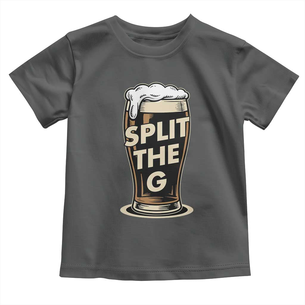 Funny Irish Beer Slit The G Toddler T Shirt Stout Beer Drinking Lover TS11 Dark Heather Print Your Wear