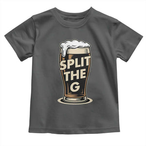 Funny Irish Beer Slit The G Toddler T Shirt Stout Beer Drinking Lover TS11 Dark Heather Print Your Wear