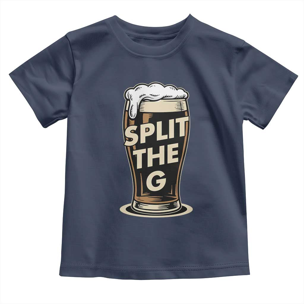 Funny Irish Beer Slit The G Toddler T Shirt Stout Beer Drinking Lover TS11 Navy Print Your Wear