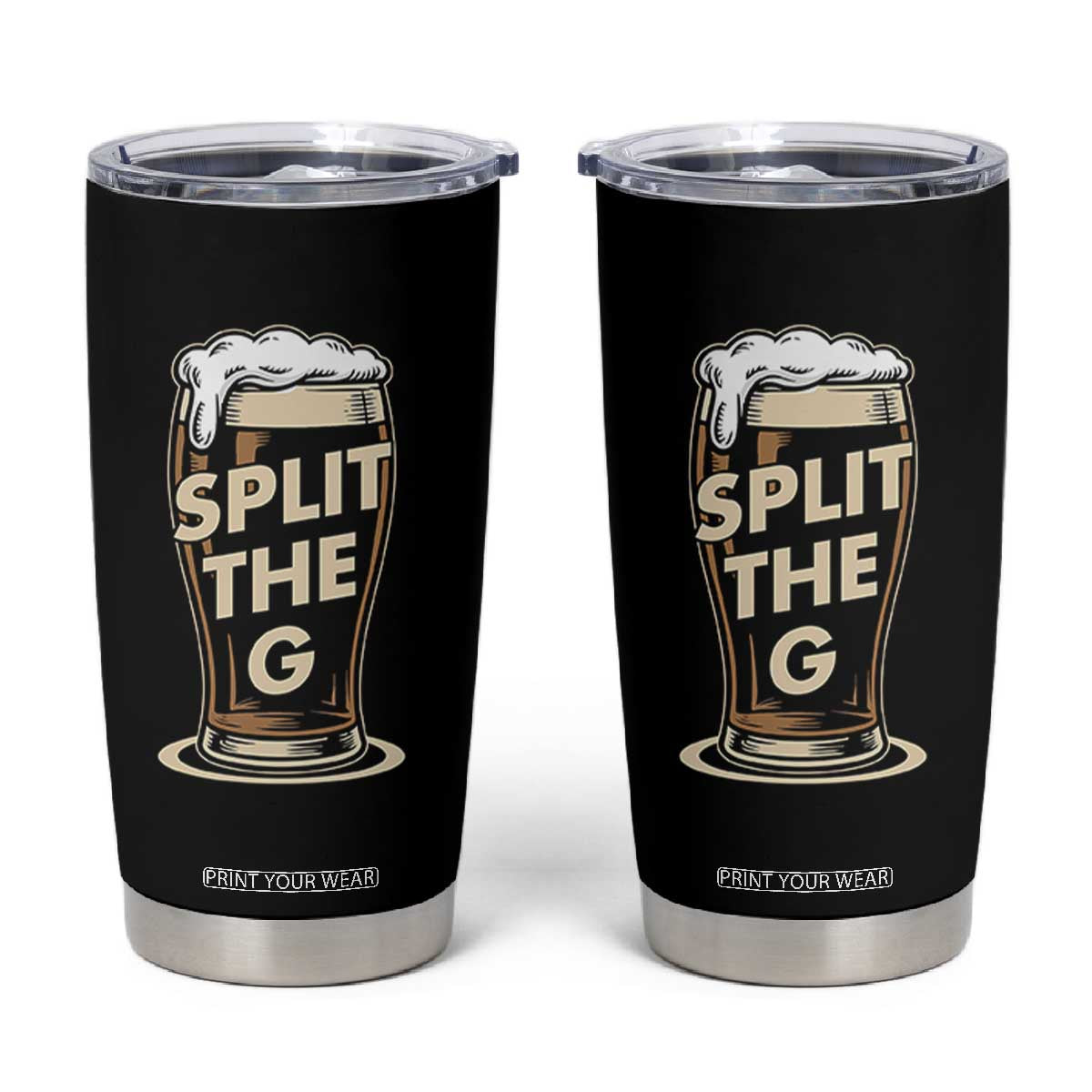 Funny Irish Beer Slit The G Tumbler Cup Stout Beer Drinking Lover TS11 Black Print Your Wear