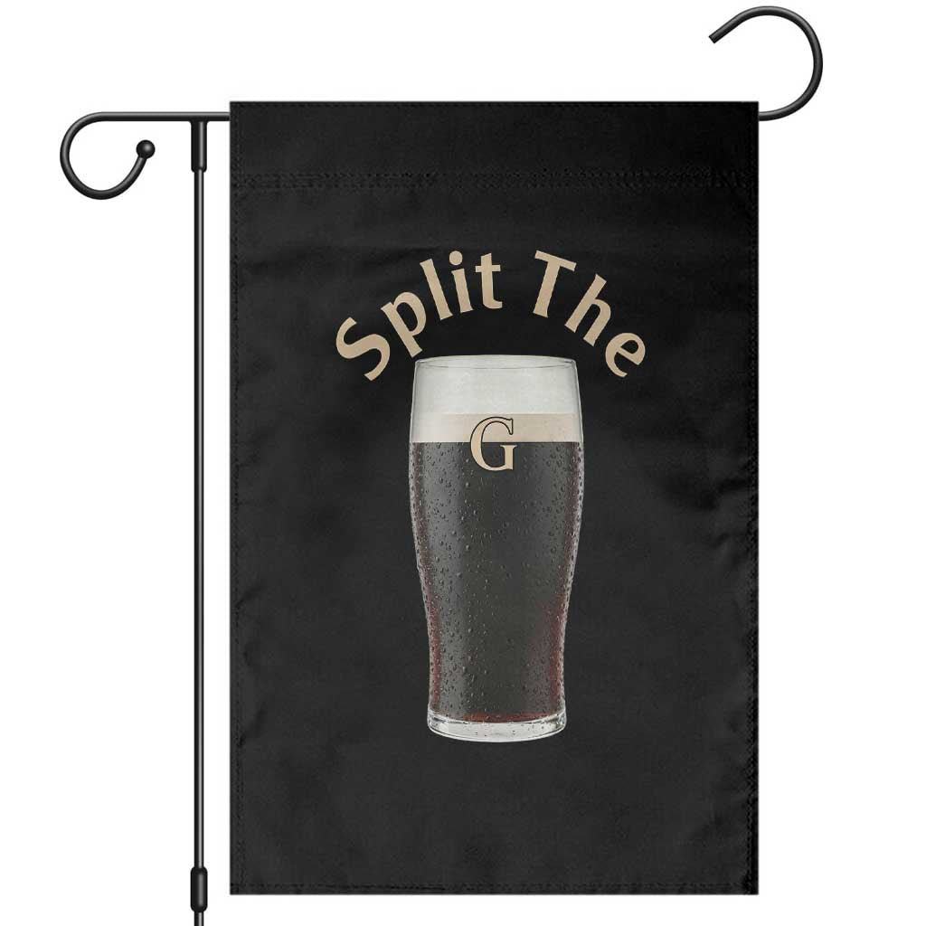 Funny Irish Beer Split The G Garden Flag St Patricks Day Stout Beer Drinking Day TS11 Black Print Your Wear