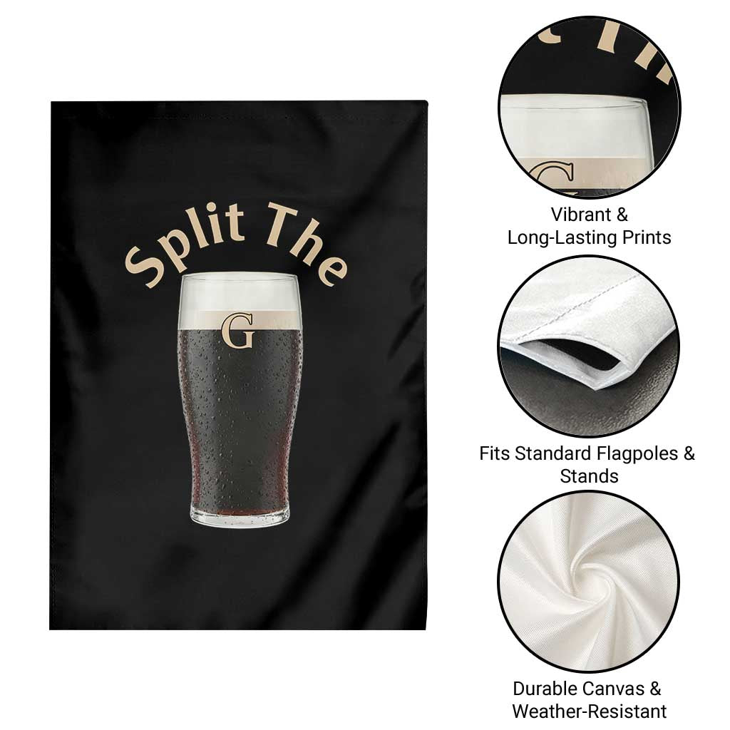Funny Irish Beer Split The G Garden Flag St Patricks Day Stout Beer Drinking Day TS11 Print Your Wear