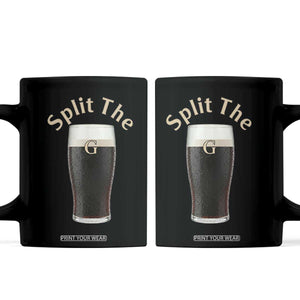 Funny Irish Beer Split The G Coffee Mug St Patricks Day Stout Beer Drinking Day TS11 Black Print Your Wear