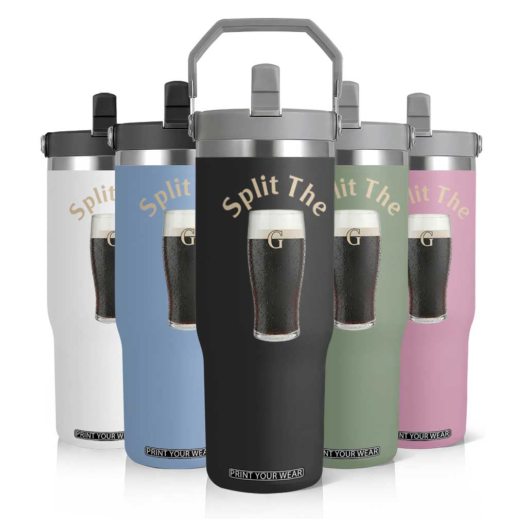 Funny Irish Beer Split The G Flip Straw Tumbler St Patricks Day Stout Beer Drinking Day TS11 Print Your Wear
