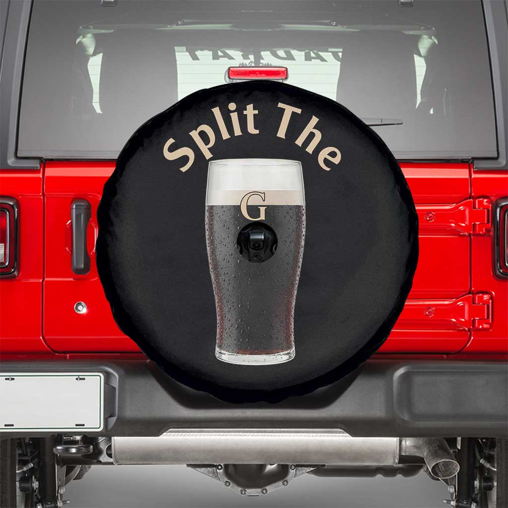 Funny Irish Beer Split The G Spare Tire Cover St Patricks Day Stout Beer Drinking Day TS11 Black Print Your Wear