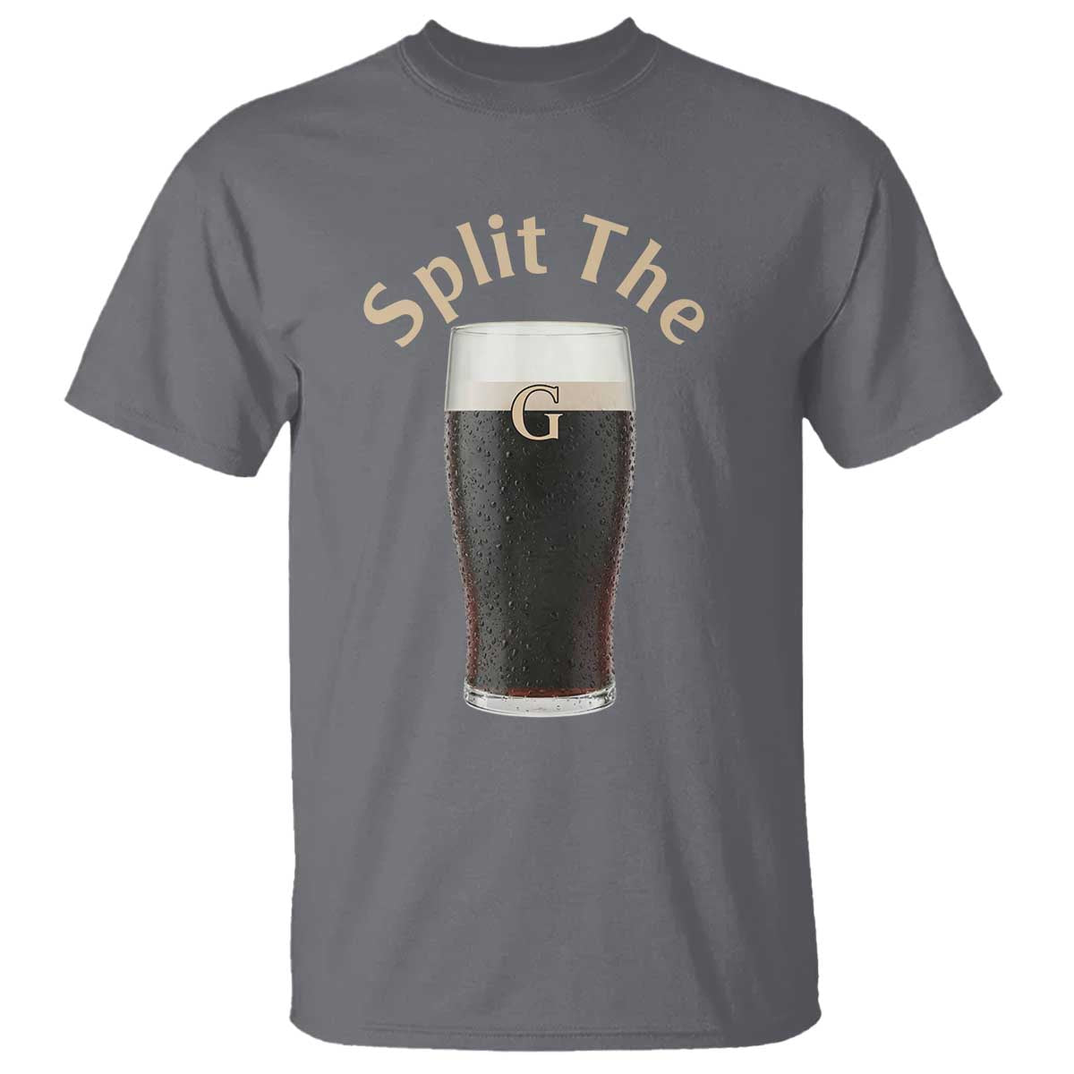 Funny Irish Beer Split The G T Shirt St Patricks Day Stout Beer Drinking Day TS11 Charcoal Print Your Wear