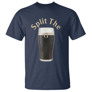 Funny Irish Beer Split The G T Shirt St Patricks Day Stout Beer Drinking Day TS11 Navy Print Your Wear