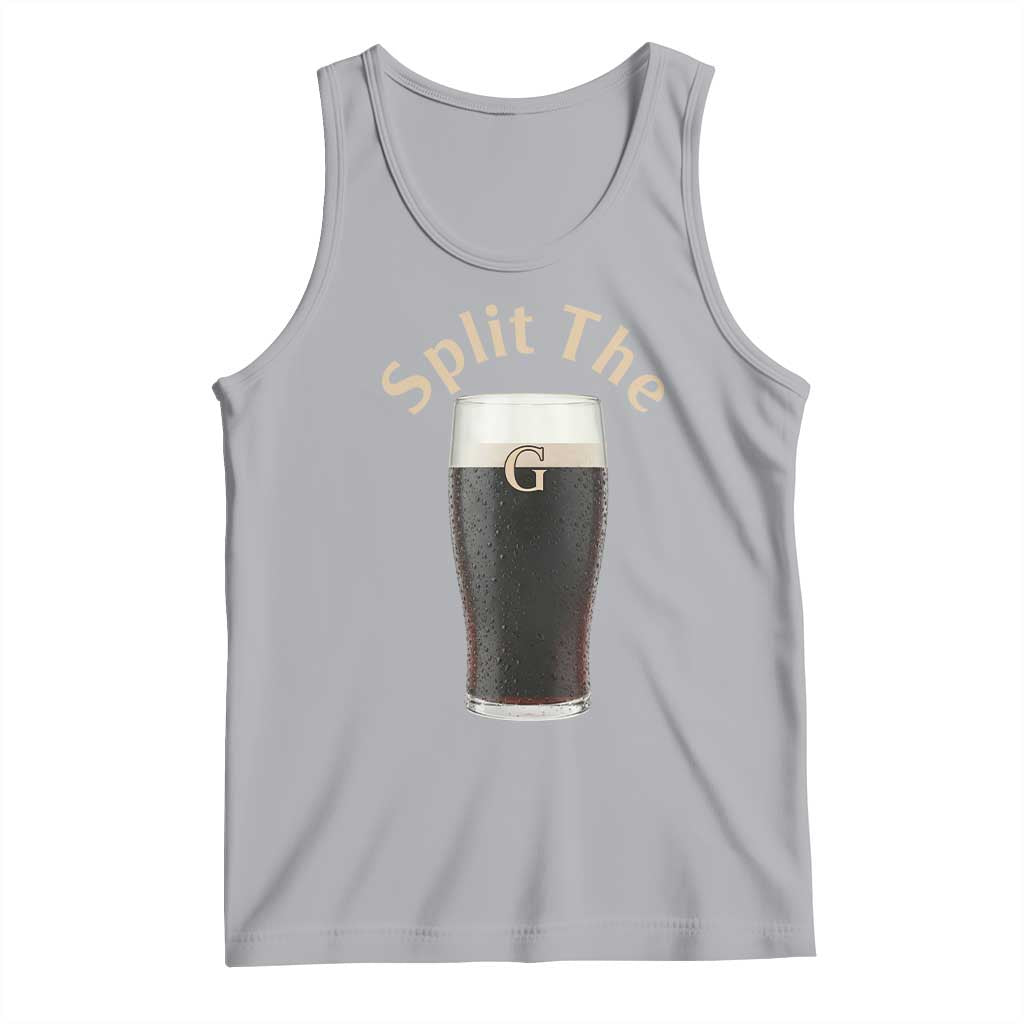 Funny Irish Beer Split The G Tank Top St Patricks Day Stout Beer Drinking Day TS11 Athletic Heather Print Your Wear