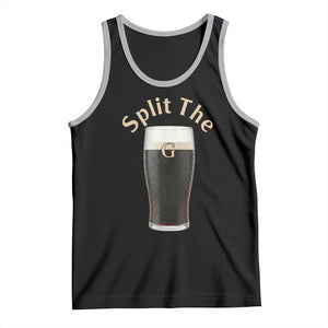 Funny Irish Beer Split The G Tank Top St Patricks Day Stout Beer Drinking Day TS11 Black Athletic Heather Print Your Wear